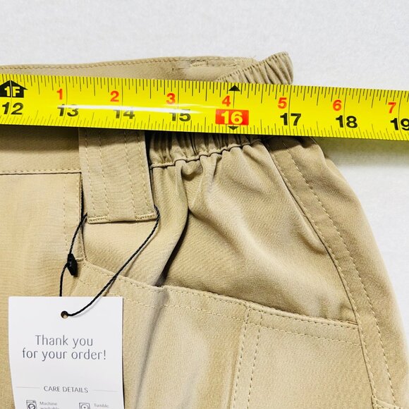 Flexcamo Tactical Series Men's Stretch Elastic Waist Beige Cargo Pants XL-32 NWT - Picture 9 of 12